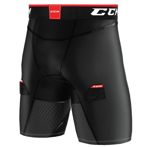 PANTALÓN CORTO CCM DE COMPRESIÓN CON COQUILLA, VELCROS Y GRIP SR. CCM