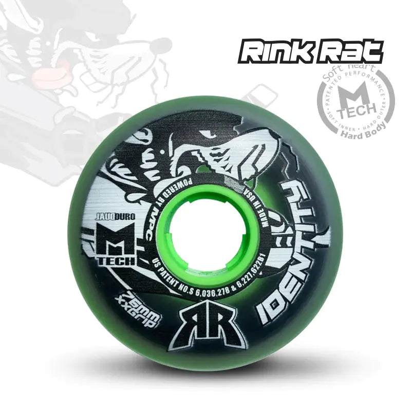 RUEDA RINK RAT IDENTITY XX GRIP GREEN. RINK RAT