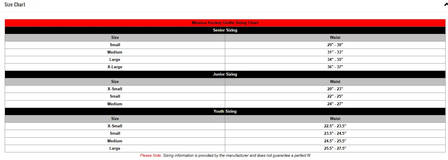 GIRDLE MISSION RH CORE YTH. MISSION